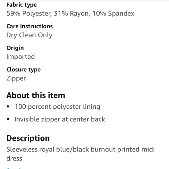 Betsey Johnson Women's Sleeveless Burnout Midi Blue & Black Dress Sz. 10 - Picture 9 of 9